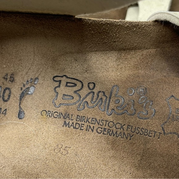 Birkenstock Burkis Beige Tan Two Strap Heal Strap Sandals Size 37 - Picture 6 of 8